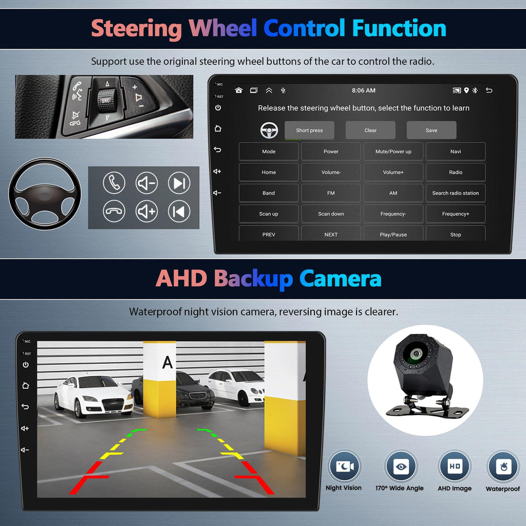 SIXTOP 4G+128G Android Car Stereo Radio for Nissan Sentra 2013-2017 Wireless CarPlay Android Auto 10.1 Inch HD Touchscreen GPS Navigation Head Unit Bluetooth 5.0 FM/RDS WiFi 32EQ SWC AHD Backup Camera