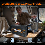 4000W Power Inverter, Inverter 12v to 110v 8000W Peak LCD Display