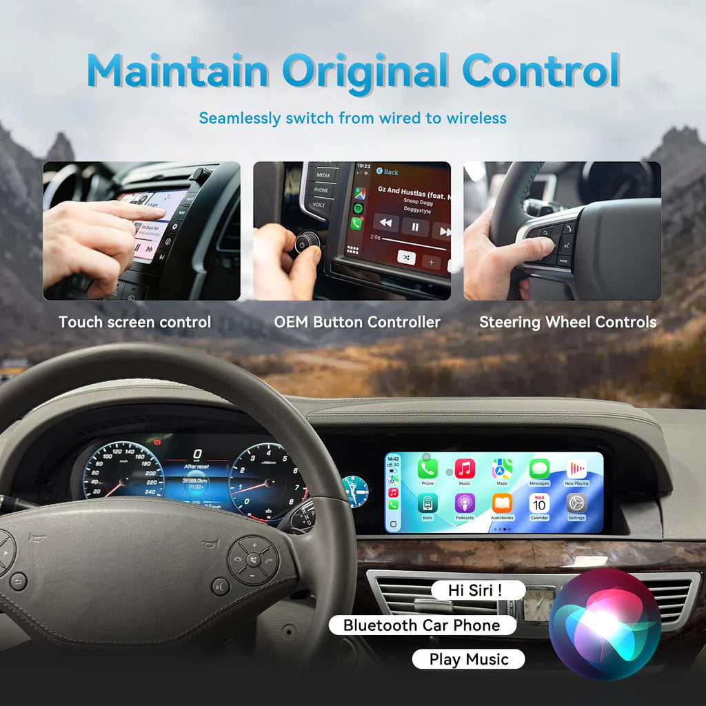 Dual 12.3 inch Triple Screen Display Radio for Mercedes W221 2006-2013