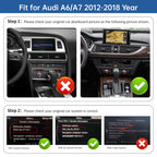 Road Top 10.25" Ultra-Narrow CarPlay Screen for Audi A6 A7 (2012-2018)
