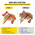 4 Pack 21ft Grade 80 Chain Load Binders 5400LBS Capacity Steel Set