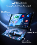 4G+128G Car Radio for Ford F150 2009 2010 2011 2012 with Wireless CarPlay Android Auto, 9 Inch Touchscreen Android Car Stereo with GPS WiFi Mirror Link SWC Bluetooth AM/FM EQ Backup Camera