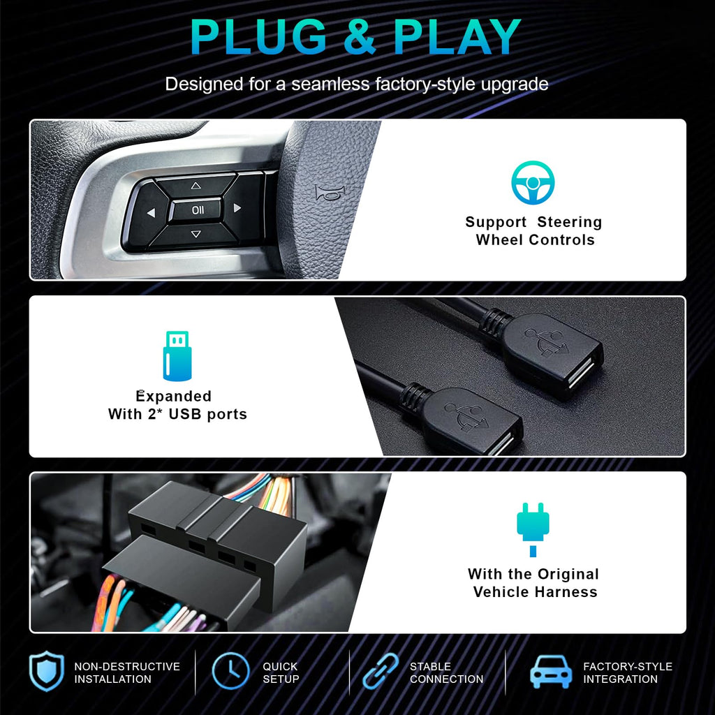 10.2" 8 Core 4+64GB Car Radio Stereo Upgrade for 2009-2012 Dodge Ram 1500 2500 3500, Plug and Play Android 13 Head Unit with Wireless Carplay/Android Auto/1080P Backup Camera