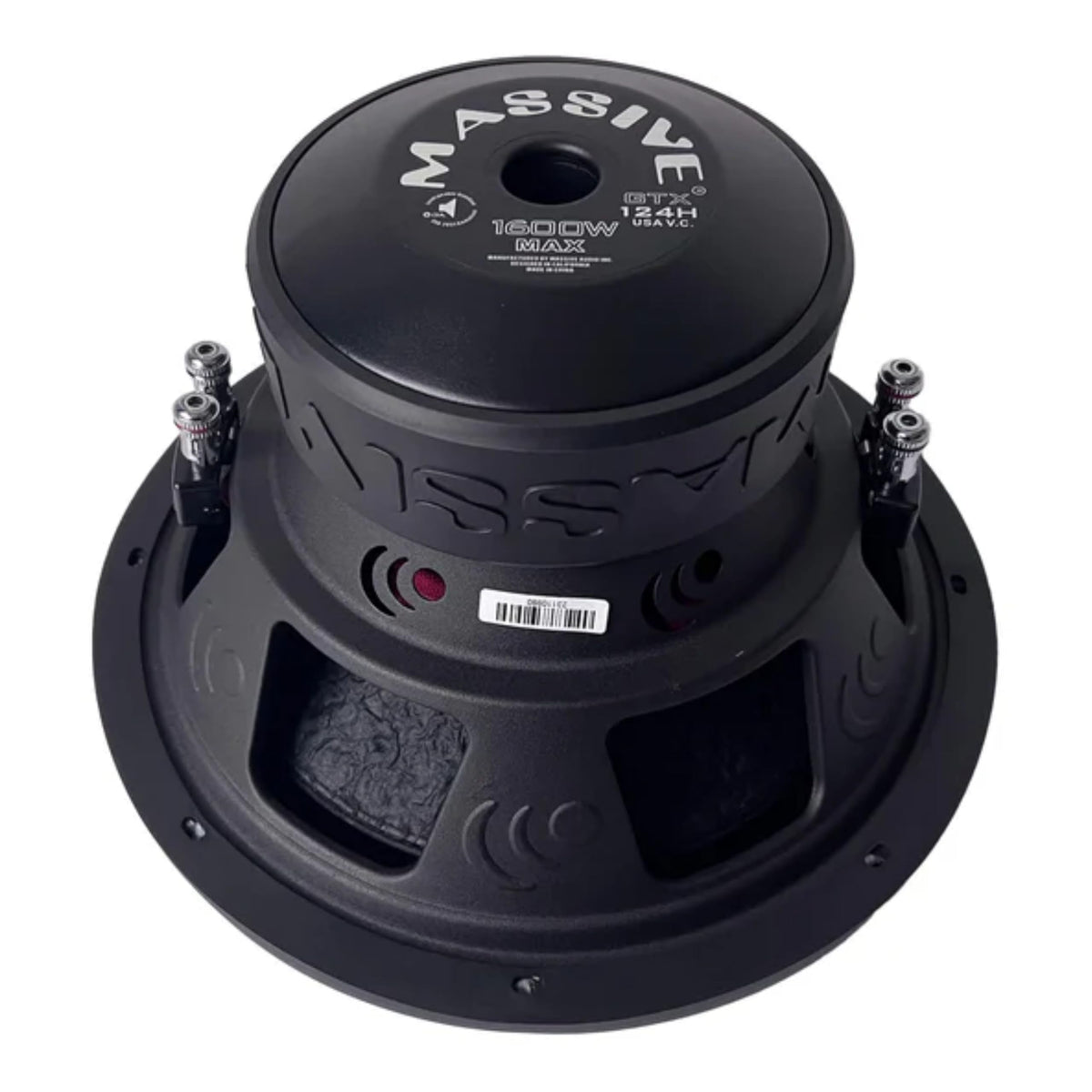 Massive Audio GTX124H | 12" 800 Watts RMS | 1600w MAX Dual 4 Ohm Subwoofer for Controlled deep bass