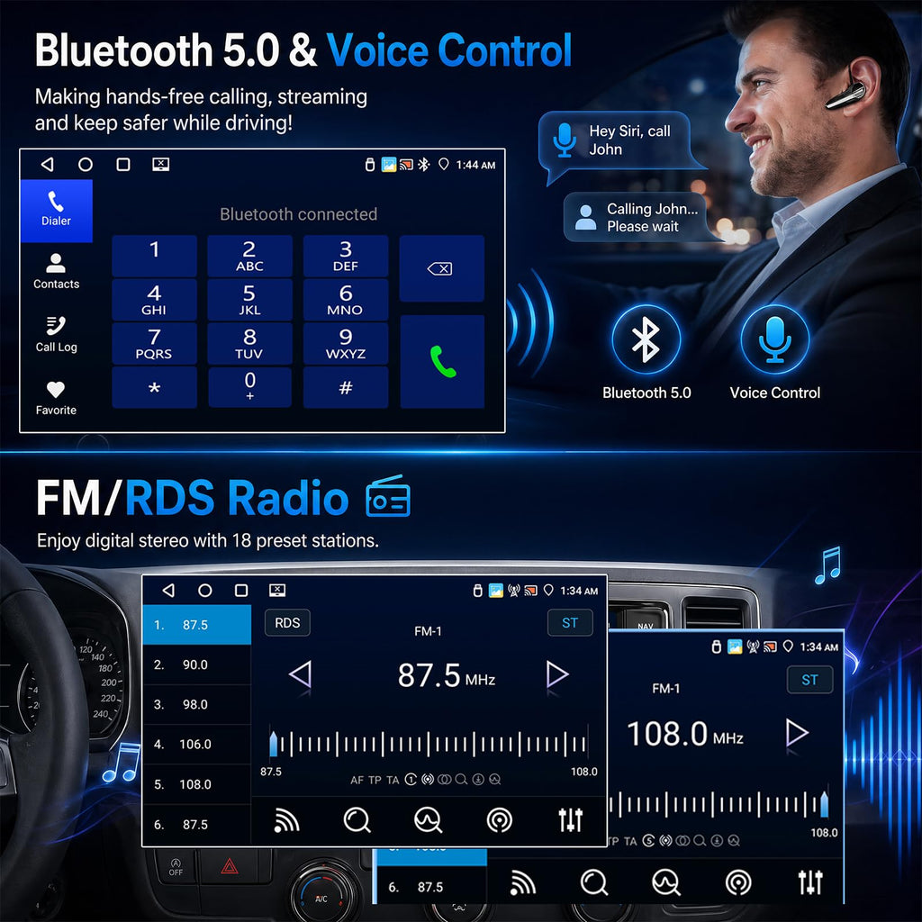 SIXTOP 4G+64G Android Car Stereo Radio for Jeep Wrangler JL Gladiator JT 2018-2021 Wireless Carplay Android Auto 9 Inch Touchscreen GPS Bluetooth 5.0 Head Unit WiFi 6 FM/RDS EQ SWC AHD Backup Camera