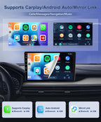 7 in Touchscreen Car Radio Stereo for Pontiac Torrent 2006 Upgrade,Android 13 Double Din Radio for Pontiac Torrent with Wireless Carplay Android Auto,Support WiFi GPS SWC Backup Camera-2+64G