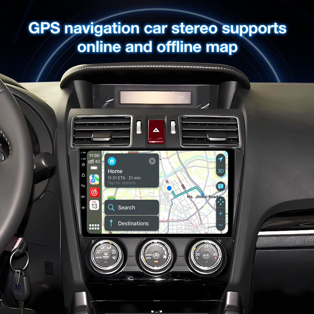 Android 13 Car Stereo Radio Compatible with Subaru Forester WRX Impreza STi Crosstrek 2016-2018 with Wireless CarPlay Android Auto 9" Screen, 2+64G, WiFi/Bluetooth/GPS/Backup Camera