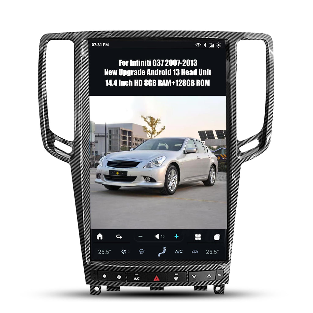 14.4" Car Radio for Infiniti G37 2007-2013, 8GB+256GB, Black
