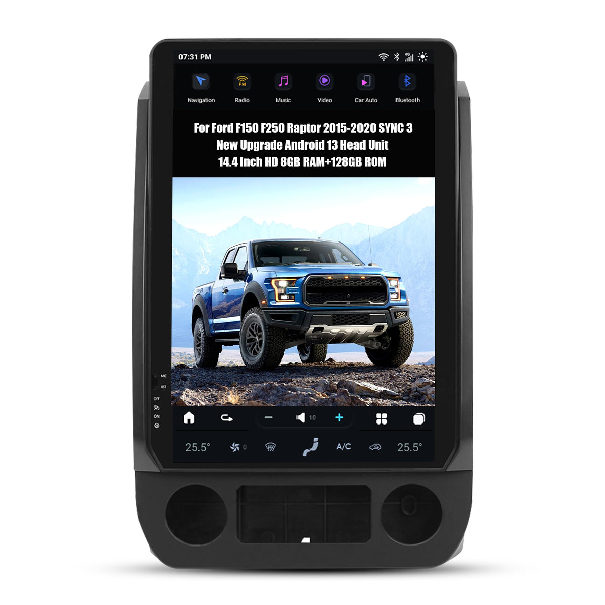 AuCar for Ford F150 F250 Raptor 2013-2014 (SYNC 2 System) 14.4 Inch Touch Screen Android 13 Car Radio Head Unit, Car Multimedia Player GPS Navigation Wireless Carplay Android Auto 8GB+128GB