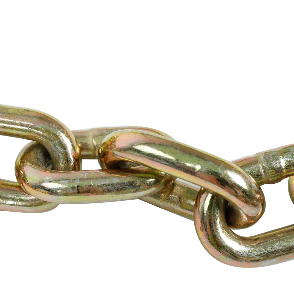 2 PCS 1/2 inch X 20' G70 Transport Chain Tie Down Binder Chain Flatbed Truck Trailer with Grab Hooks