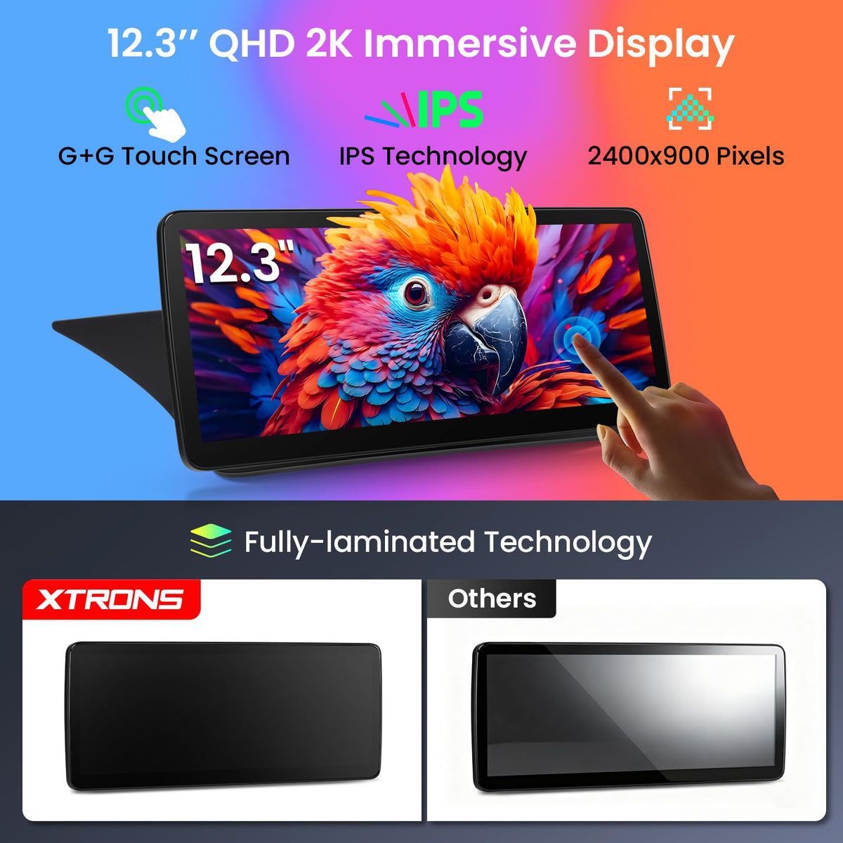 XTRONS Android Car Stereo for Mercedes-Benz E-Class W212 S212 (2009-2012) NTG 4.0, 12.3" IPS Touchscreen, Wireless CarPlay & Android Auto, Qualcomm Snapdragon 662, 8+128GB, Retains OEM Functions