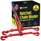 DC Cargo Heavy-Duty Ratcheting Chain Binder 3/8"-1/2", Load Binders with 9,200 lbs Working Load Limit - Chain Binders Ratcheting for Secure and Safe Transport (Pack of 4)