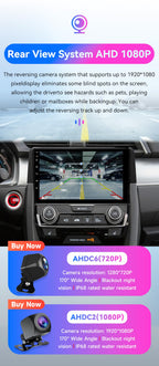 Android 14 Car Stereo Upgrade for Honda Civic 10th (2016-2021), 8Core 4G+64G GPS Navigation via Carplay Android Auto with 9inch QLED Touchscreen SWC EQ Bluetooth 5.4 TPMS OBD2