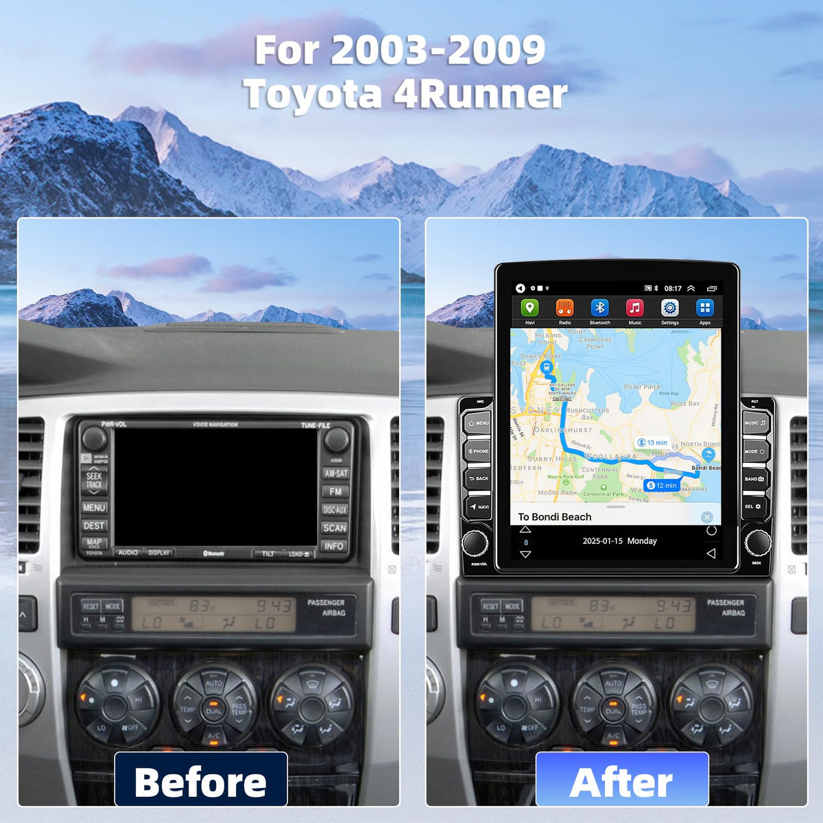 Android Car Radio for Toyota 4Runner 2003 2004 2005 2006 2007 2008 2009