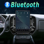 Android 14 Car Stereo Radio for GMC Sierra Chevrolet Silverado 2014-2019 Wirless Carplay/Android Auto 15.6 Inch Head Unit 2K Tesla Style IPS Touch Screen with Bluetooth GPS Navigation WiFi（Black）