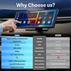 OTTOCAST 11.4" Wireless CarPlay Screen, Android Auto, Gemini AI, Android 15