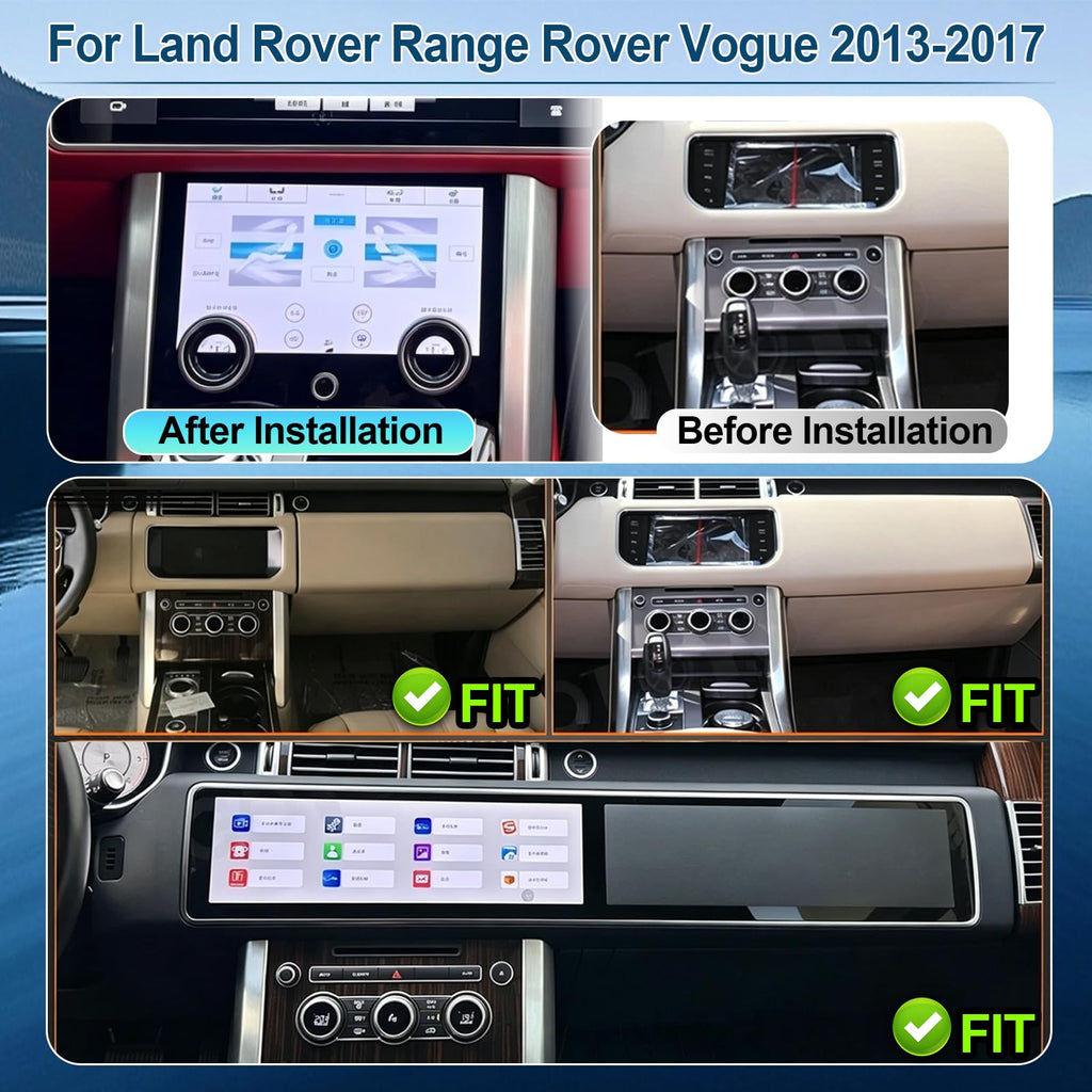 10'' Double Din Car Radio for Land Rover Range Rover Vogue 2013-2017 with Carplay Android Auto, LCD Touch Screen Stereo Audio Receiver with GPS Bluetooth WiFi AHD Backup Camera SWC FM Radio Receiver