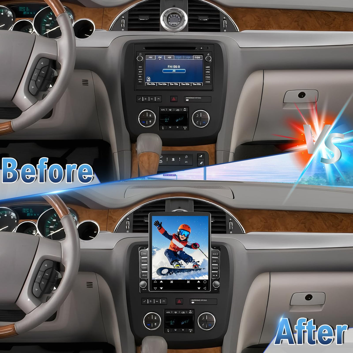 Double Din Car Stereo Upgrade Radio for Buick Enclave 2008-2012