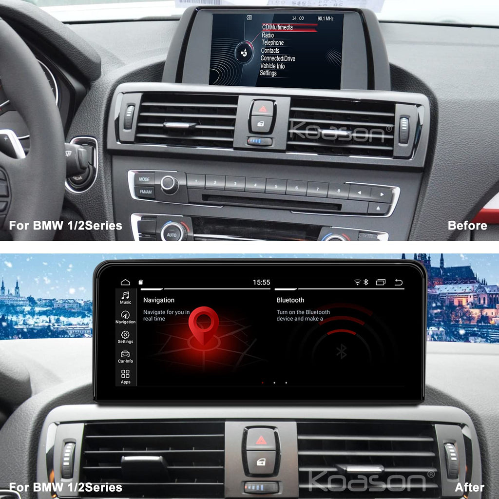 KOASON 10.25 inch Screen Wireless CarPlay Android Auto for BMW 3 Series 4 Series M3 M4 F30 F31 F32 F33 F34 F36 F80 F82 F83 F84 (2012-2016) NBT System Multimedia Radio Receiver GPS Navigation