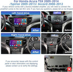 4+128G Android 15 Car Radio for Acura TSX 2009-2014 Honda Accord 2008-2012