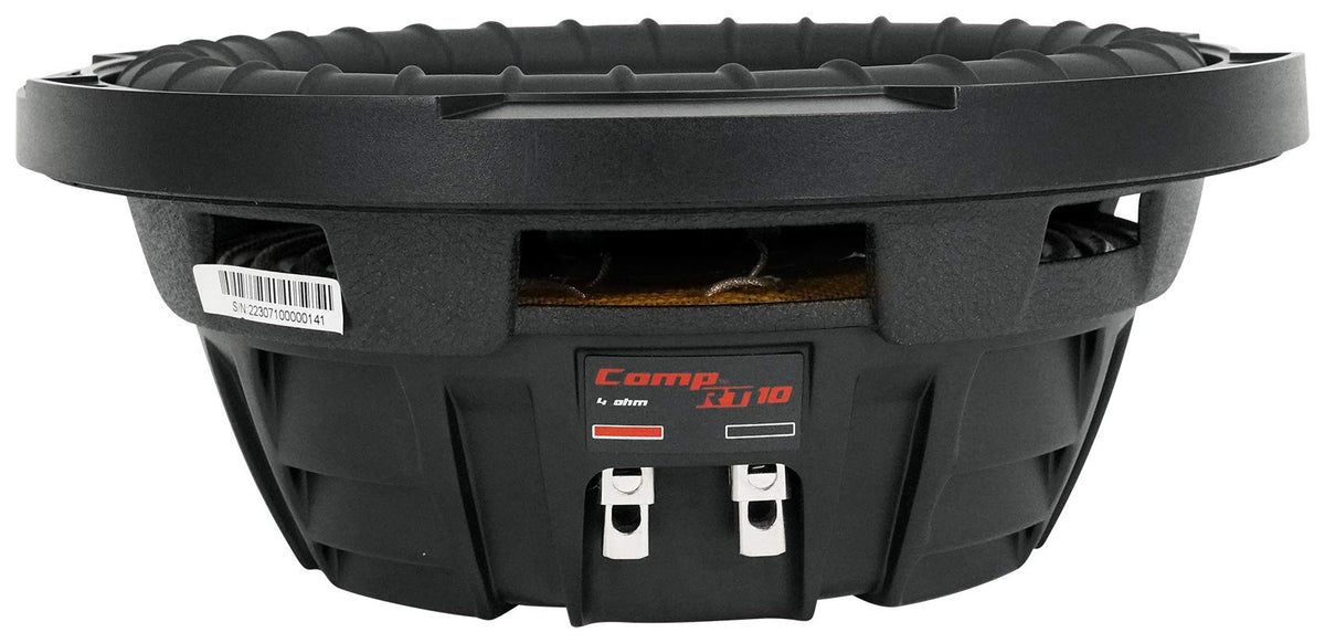 KICKER 2 Kicker 48CWRT104 10in 1600W Slim Shallow Car Subwoofers Bundle with Rockville Krypton-M3 4000w Max1000w RMS Mono 1 Ohm Car Amplifier Amp+Remote&Rockville RWK41 Installation Wire Kit(3Items)