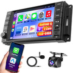 Car Radio Stereo for Jeep Wrangler JK 2007-2018,for Dodge Grand Caravan 2008-2020, for Chrysler Town & Country 2008-2016, Android 15.0 (4G RAM 64G ROM) with Wireless Carplay& Android Auto