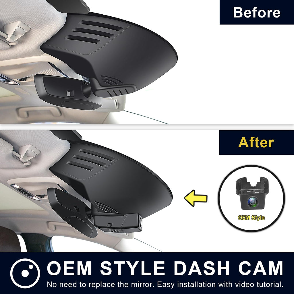 Front 4K & Rear 1080P Dash Cam Custom for Volvo XC40 2019-2022 (Model A)