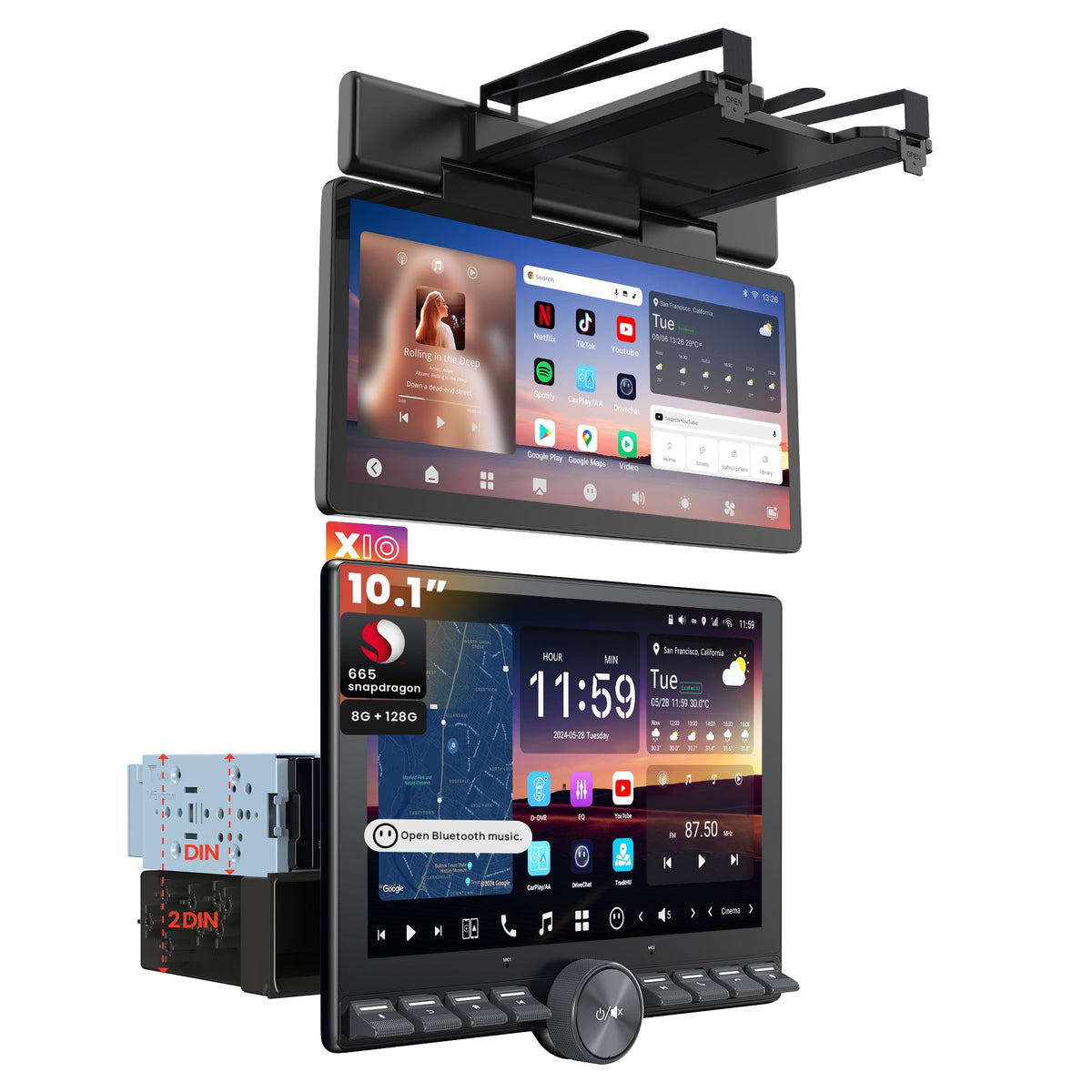 12.95" AI ScenePilot Android Car Stereo&Second Touchscreen with Dashcam