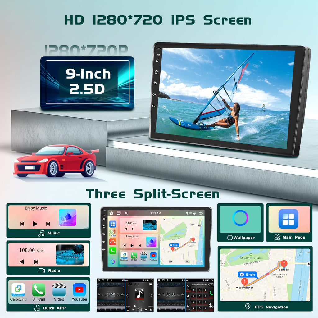 8-Core 6+128G 9'' Android 15 Car Stereo for Hyundai Sonata 2010-2015