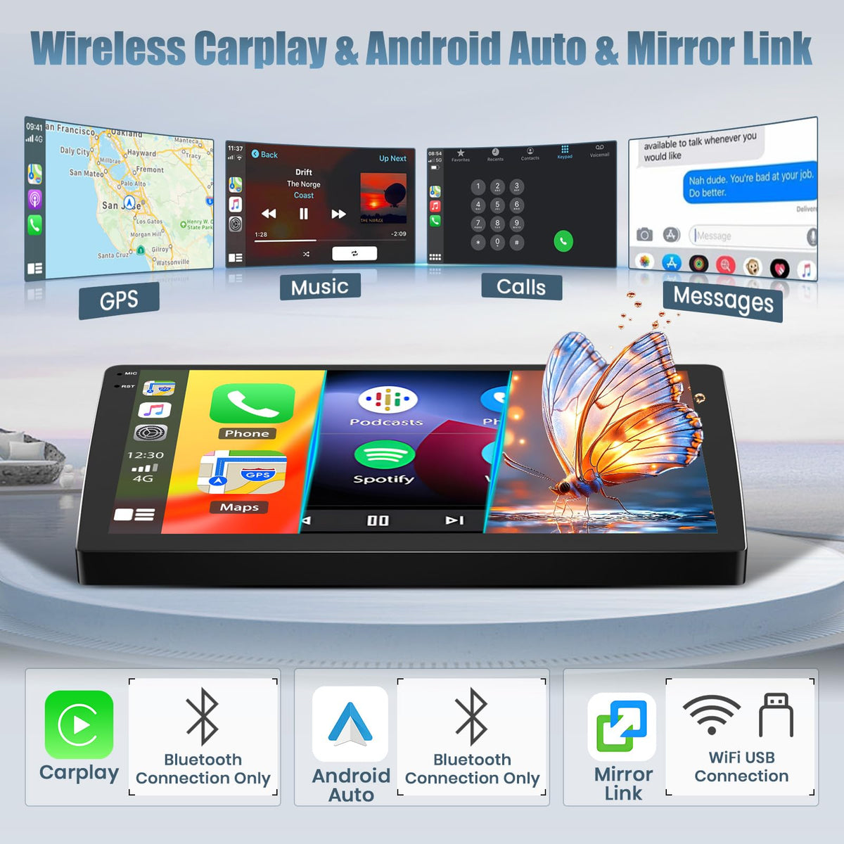 [Roinvou] 4+128G 9" Android15 Car Radio for Subaru Legacy Outback 2010-2014