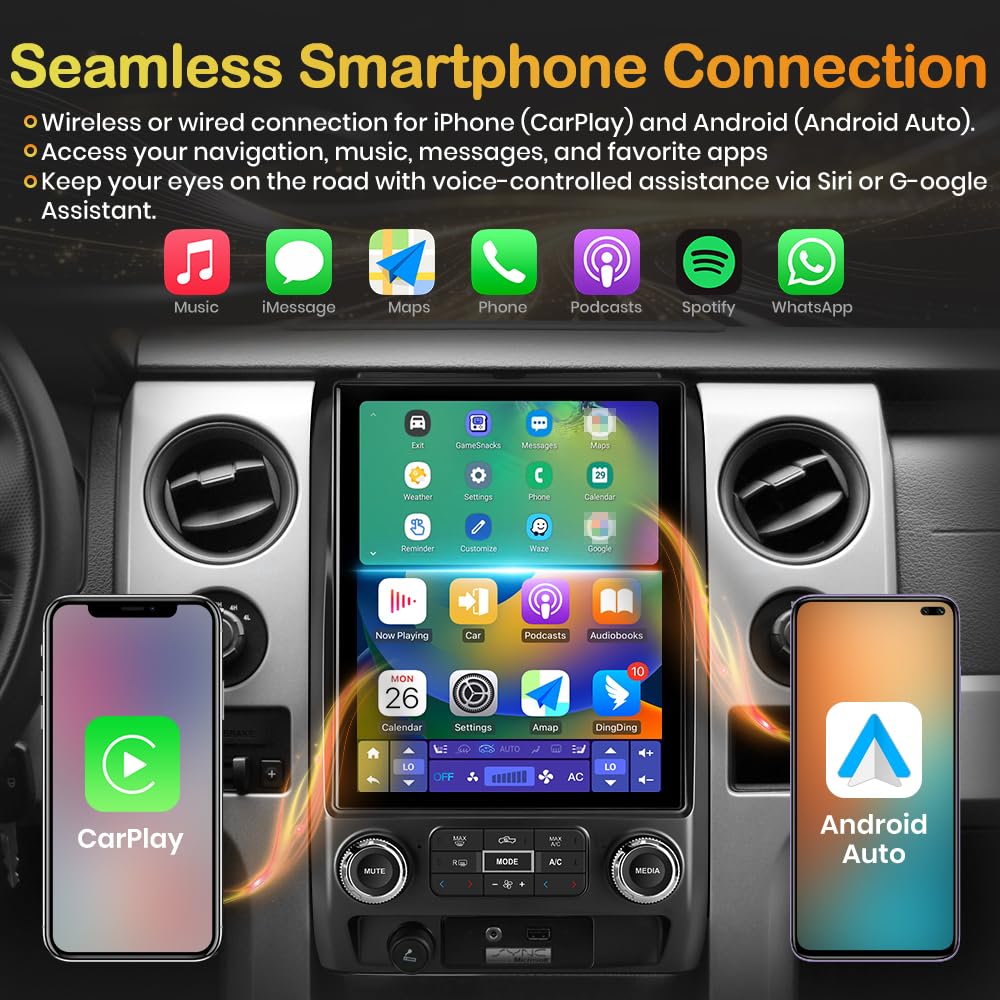 12.1 inch Android 13 Car Radio for Ford F150 2009-2012