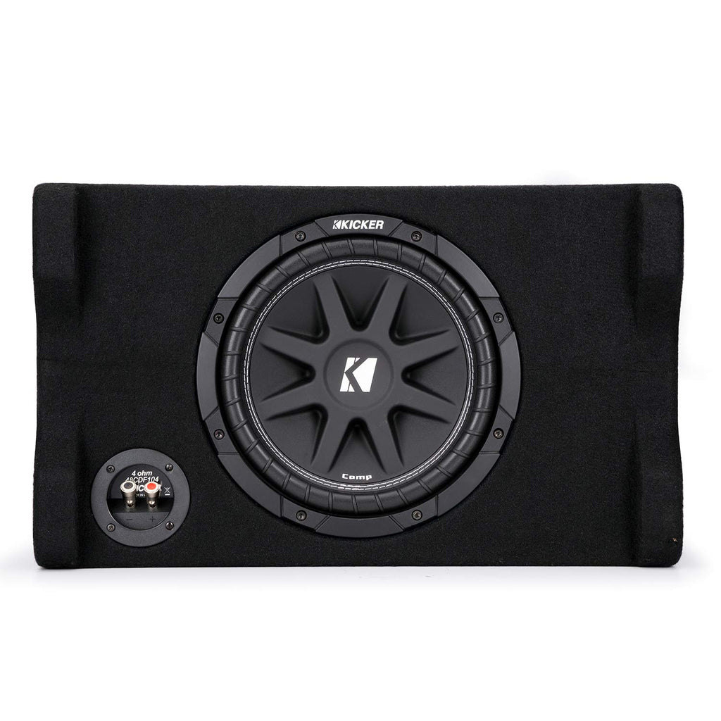 KICKER 48CDF104 Comp 10" Subwoofer in Down Firing Enclosure, 4-Ohm