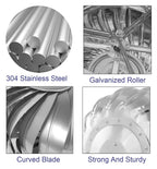 Roof Wind,Stainless Steel Turbine Ntilator NTS 8 10 12Inch No Rust Automatic Silent Pipefit Roof Ntilating Fan, All Purpose Chimney Cowl Rotating Roof NTS Energy-Efficient，300mm