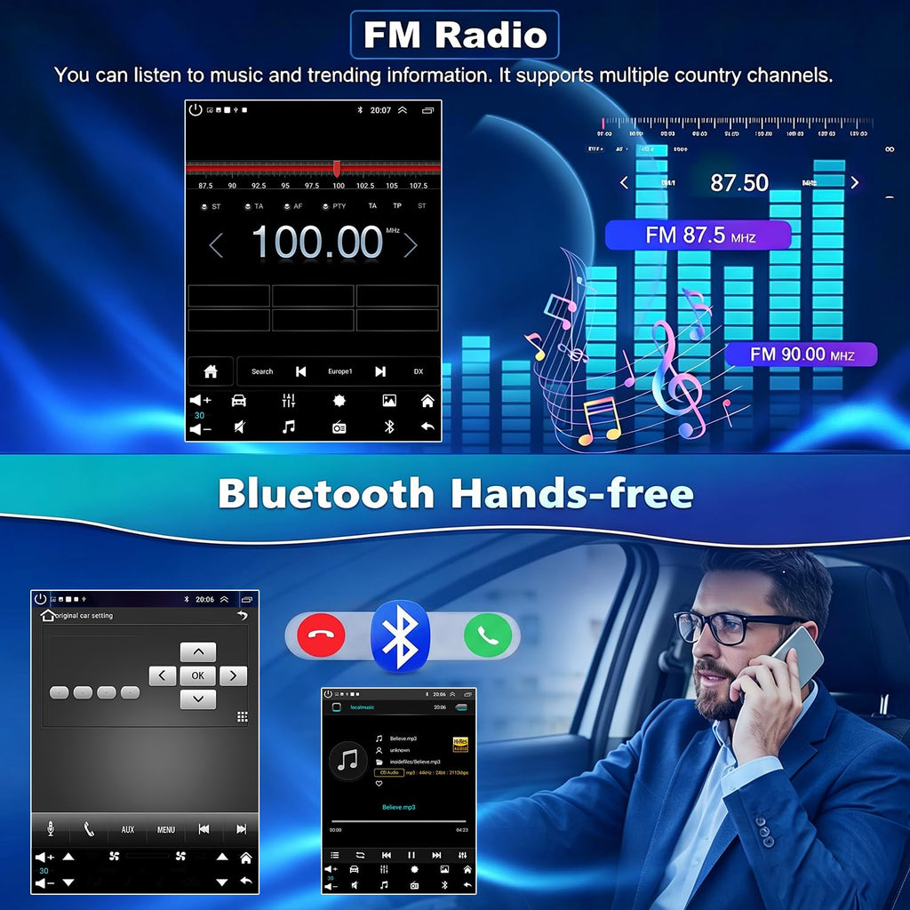 Android 15 Car Radio for Ford F150 2004-2008 Wireless CarPlay Android Auto