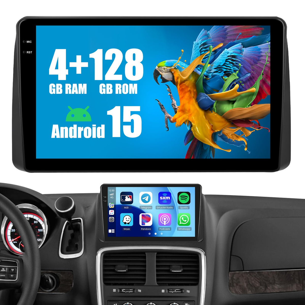 [Roinvou] 4+128G 9" Android15 Car Radio for Dodge Grand Caravan 2011-2020
