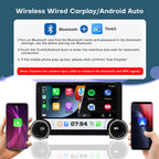 Car Radio for Toyota Tundra 2007-2013 Sequoia 2008-2018 Dual Knob Stereo with Wireless CarPlay/Android Auto 10.1 inch Touch Screen Head Unit Android 13.0 BT/WiFi/DSP/GPS/SWC/FM Radio Backup Camera