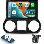 8 Core 4+64G Qualcomm Radio for Jeep Wrangler 2011 2012 2013 2014, Android Wrangler Car Stereo 10.1 inches Touch Screen/Carplay/Android Auto/Bluetooth 5.1/SWC/FM RDS