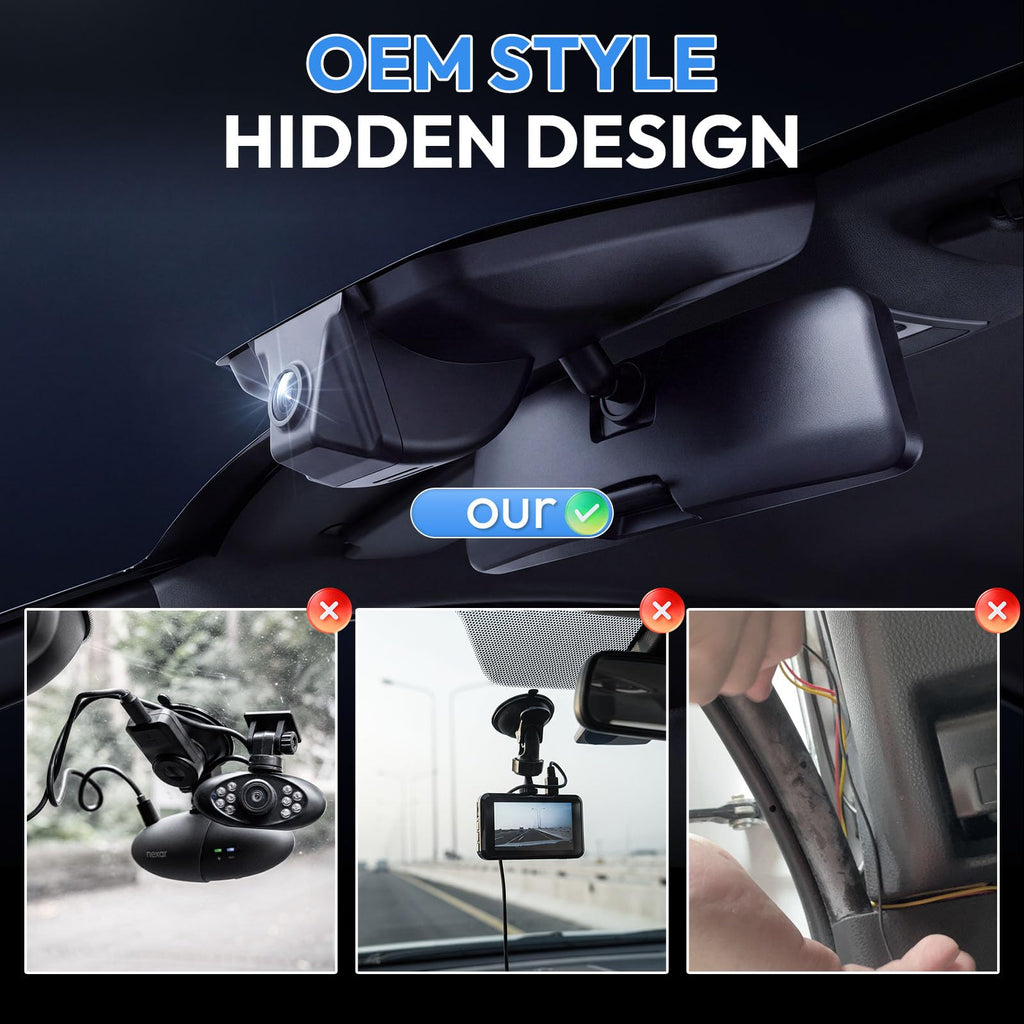 4K Dash Cam Suitable for Genesis GV80 25-26,Grey Color,Integrated OEM Look