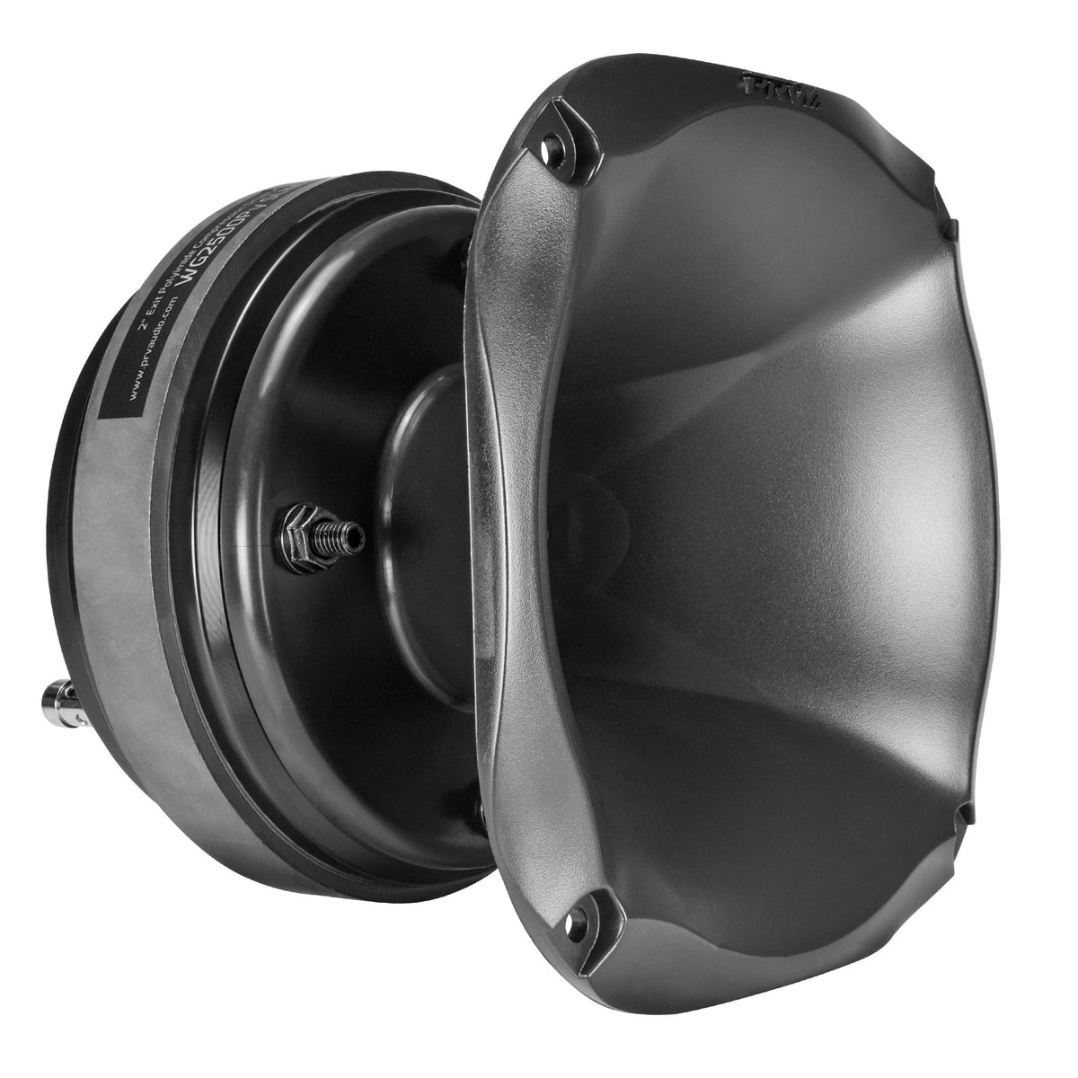 PRV AUDIO 2X WG2500Py Slim 200 Watts 2" Exit Mids & Highs Horn Driver 8 Ohm 107dB PRO Audio Polyimide Compression Driver with Shallow Waveguide (2 Horn Drivers) Bundle 400 Watts