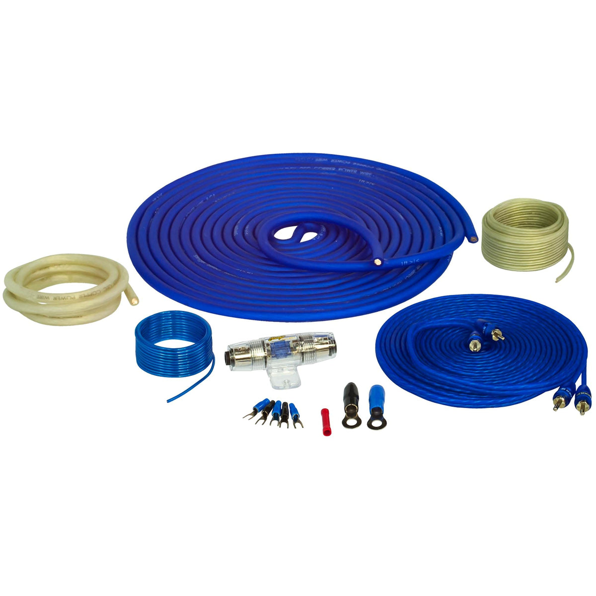 Stinger SS1200XS 4GA Copper 1200W Amplifier Wiring Kit with LC2i-PRO 2-Channel line Output Converter