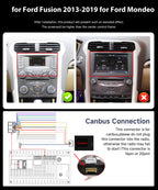 Rimoody 8Core 6GB+128GB Car Stereo Radio for Ford Fusion 2013-2019