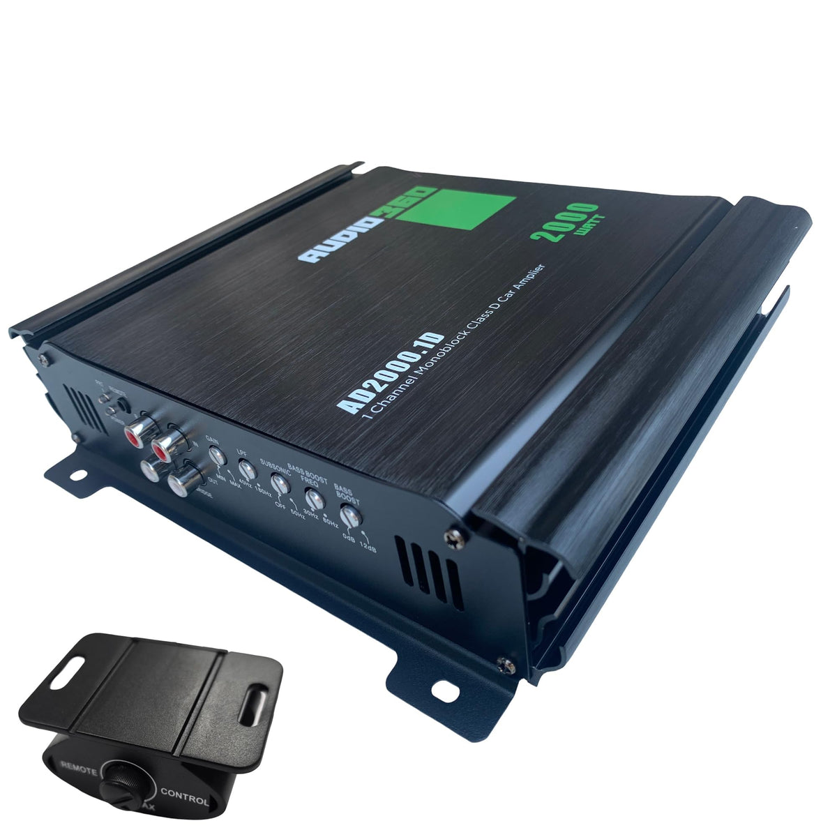 JBL Fuse Dual Compact Passive Subwoofer + Audio360 AD2000.1 Monoblock Amplifier w/Wiring Kit