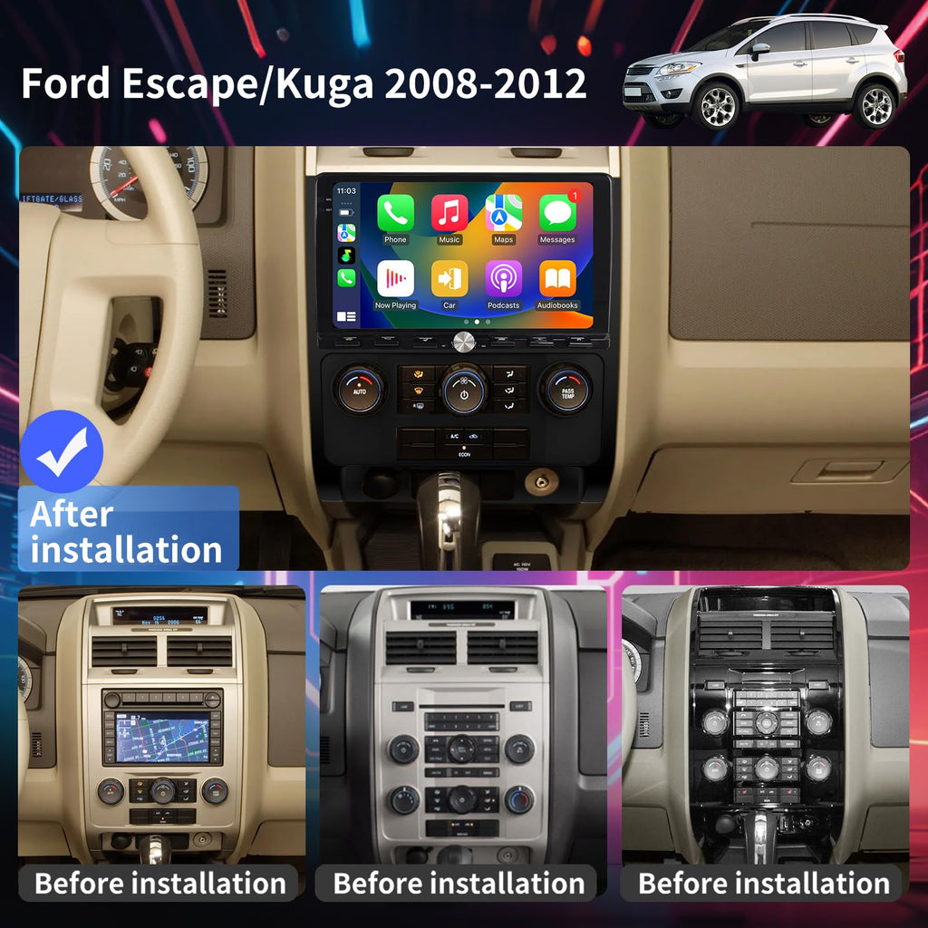 Car Radio Stereo for Ford Escape Kuga Radio 2007-2012 Replacement