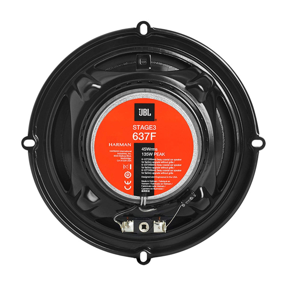JBL Stage 3637F 3-Way + Stage 3607CF Car Speakers Bundle – 660W Max Combined Power, 6.5" Coaxial & Component System with Crossovers - Full Vehicle Audio Upgrade