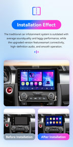 Android 14 Car Stereo Upgrade for Honda Civic 10th (2016-2021), 8Core 4G+64G GPS Navigation via Carplay Android Auto with 9inch QLED Touchscreen SWC EQ Bluetooth 5.4 TPMS OBD2