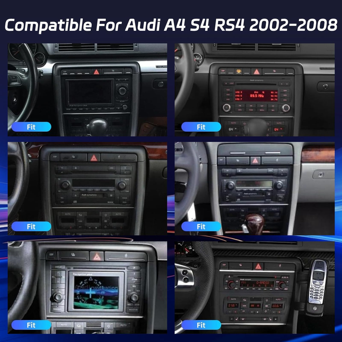 [8 Core Qualcomm 4+64G] for Audi A4 S4 RS4 2002-2008 Android Radio