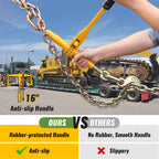 3/8in-1/2in Chain and Binder Kit, 9215 Lbs G80 Ratchet Load Binders Working Strength, Ratchet Load Binders and Chains Set of 2, 10ft Chains Truck, Tie Down, Hauling, Towing