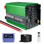 4000W Pure Sine Wave Power Inverter, 12V DC to 110V/120V Inverter with 4 AC Outlets, USB Port, Hardwire Port, Remote Controller, Car Converter for RV, Truck, Boat, Camping, Off-Grid
