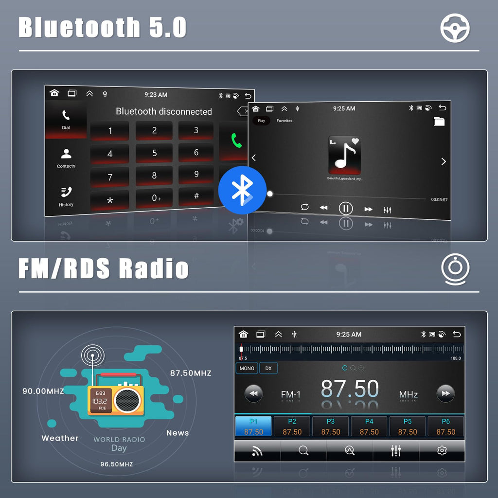 Inefala 8 Core 6+128G Radio for Toyota Corolla EX 2005-2012 Stereo Upgrade
