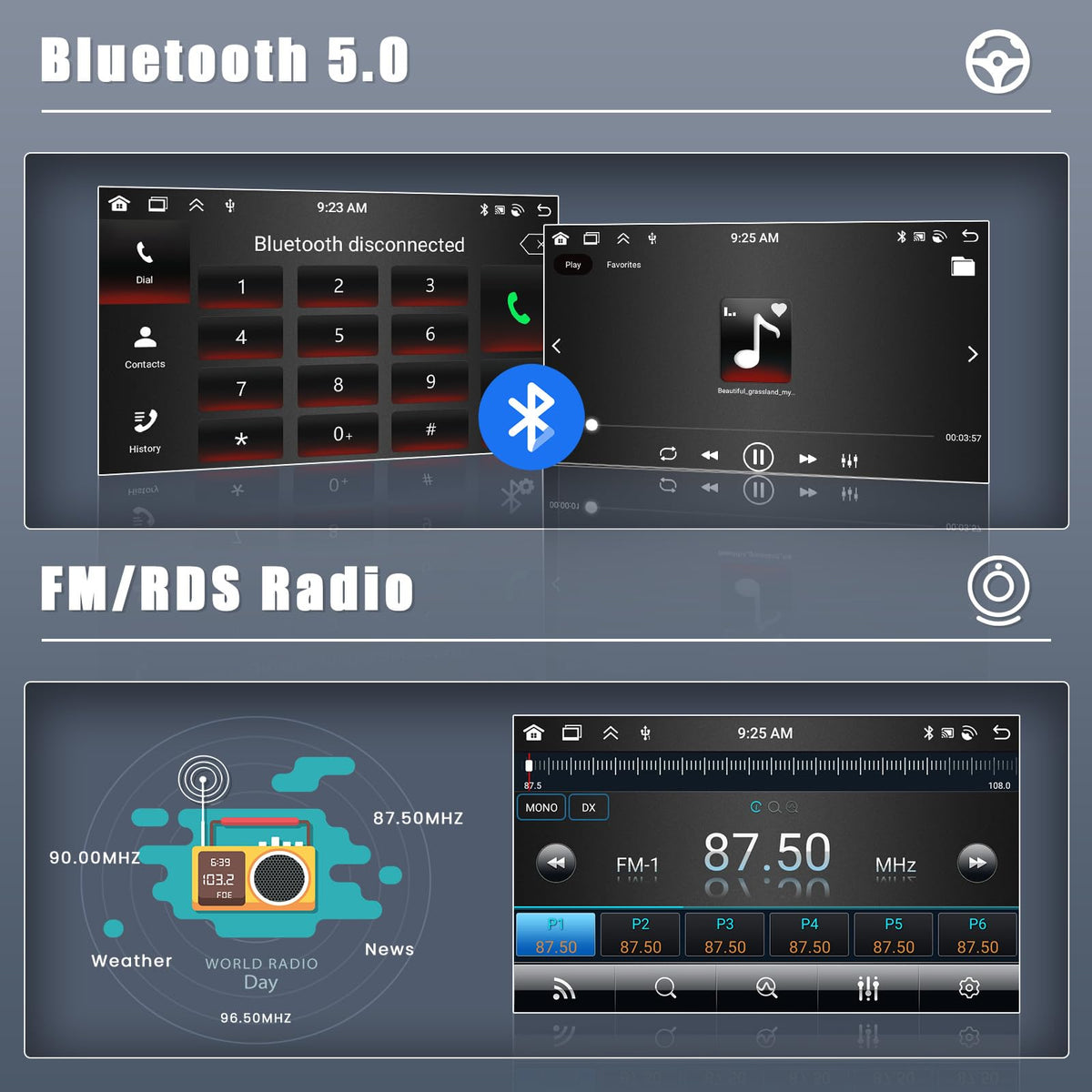 Inefala 8 Core 6+128G Radio for Toyota Corolla EX 2005-2012 Stereo Upgrade